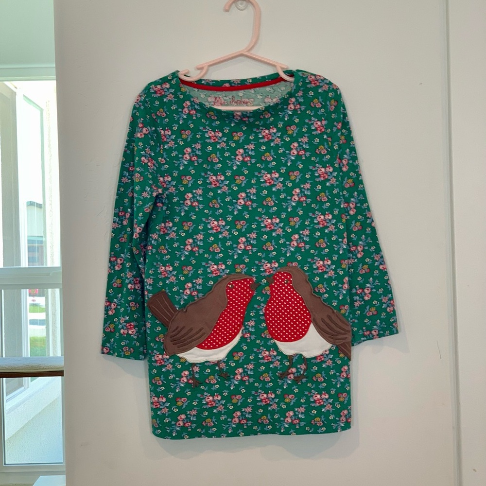 Mini Boden Green Christmas Dress